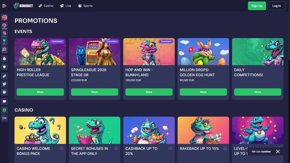 All promotions Binobet Casino