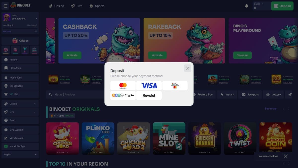 Deposit Binobet Casino