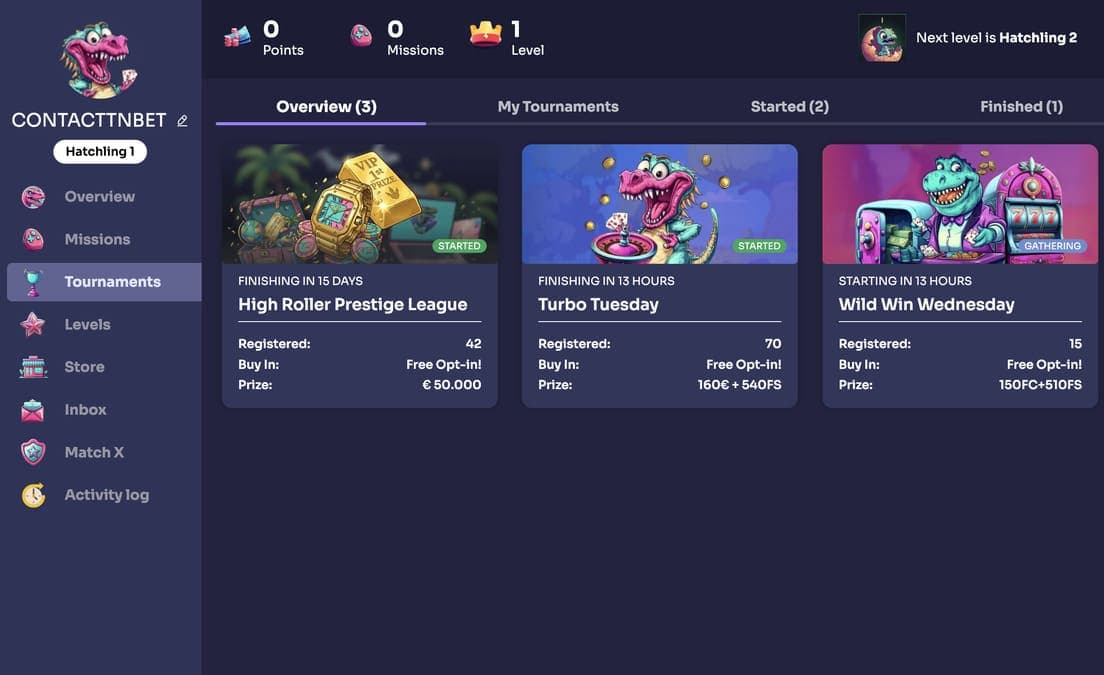 Tournaments Binobet Casino