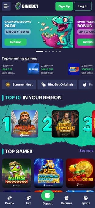 Binobet casino mobile