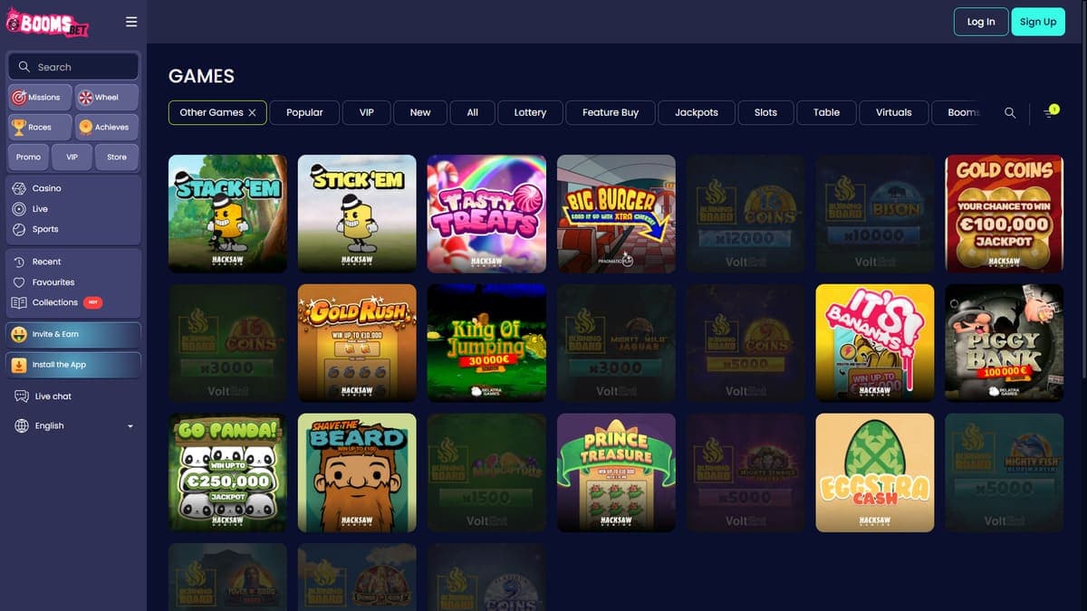 Other instant games Boomsbet Casino