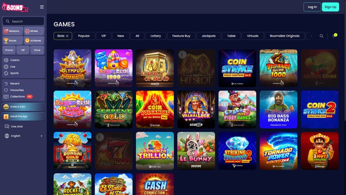 Slot machines Boomsbet Casino