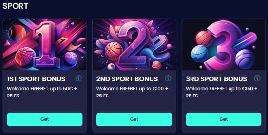 3 sports bonuses Boomsbet Casino