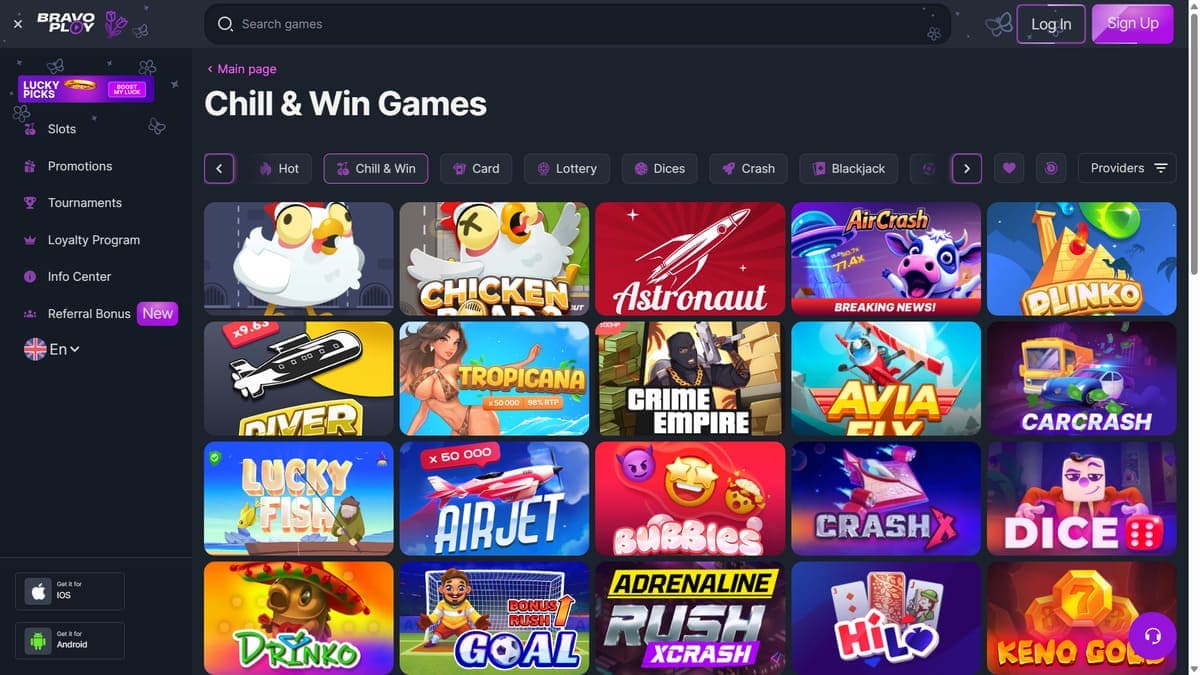 Other games BravoPlay Casino