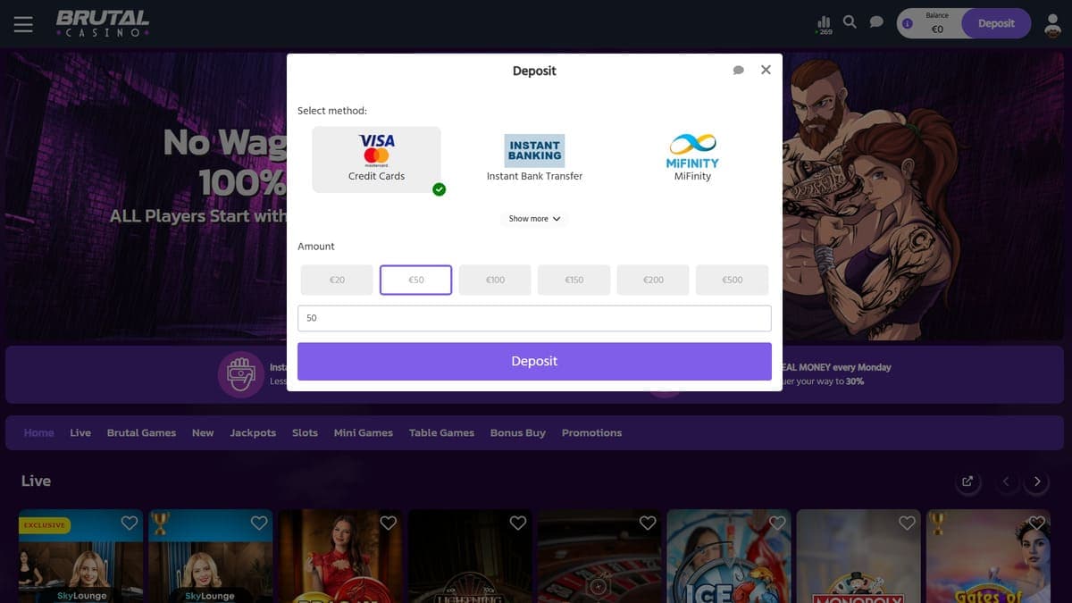 Deposit Brutal Casino