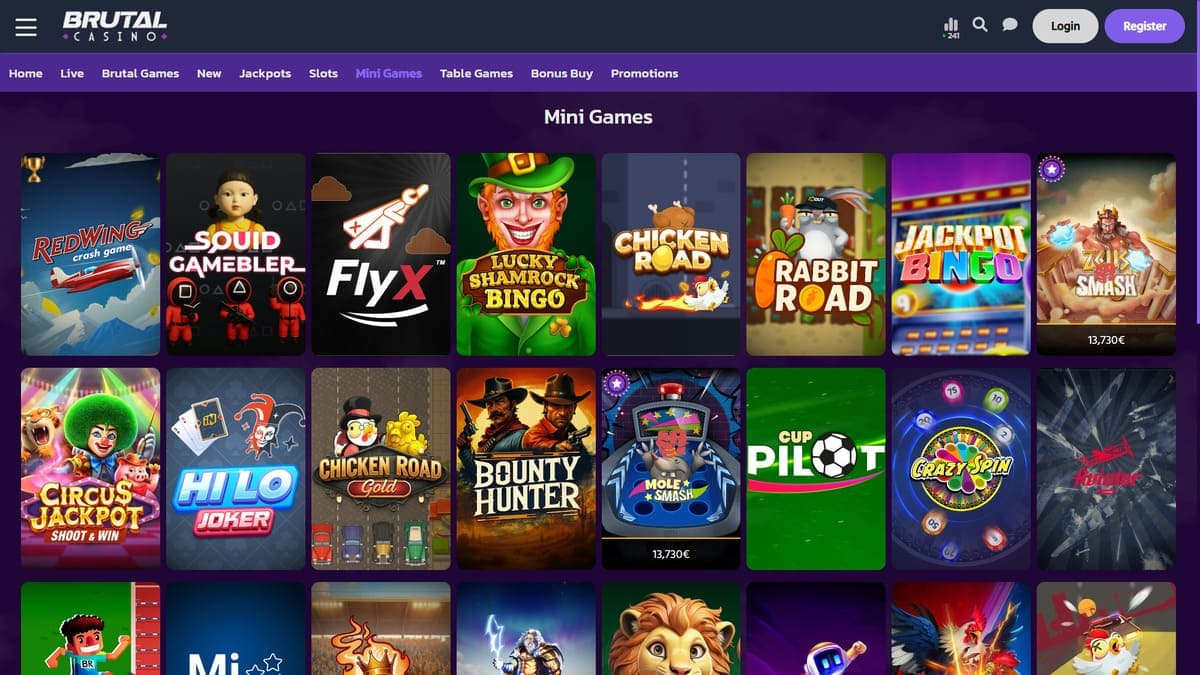 Mini games Brutal Casino