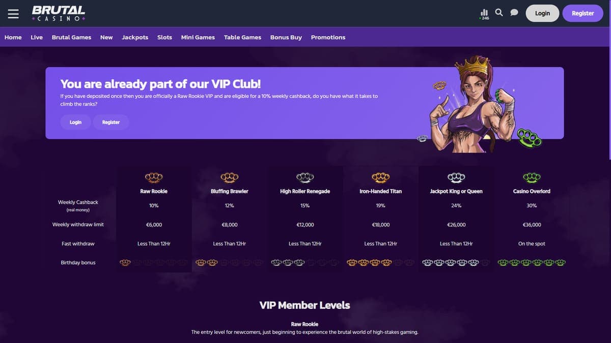 VIP club Brutal Casino