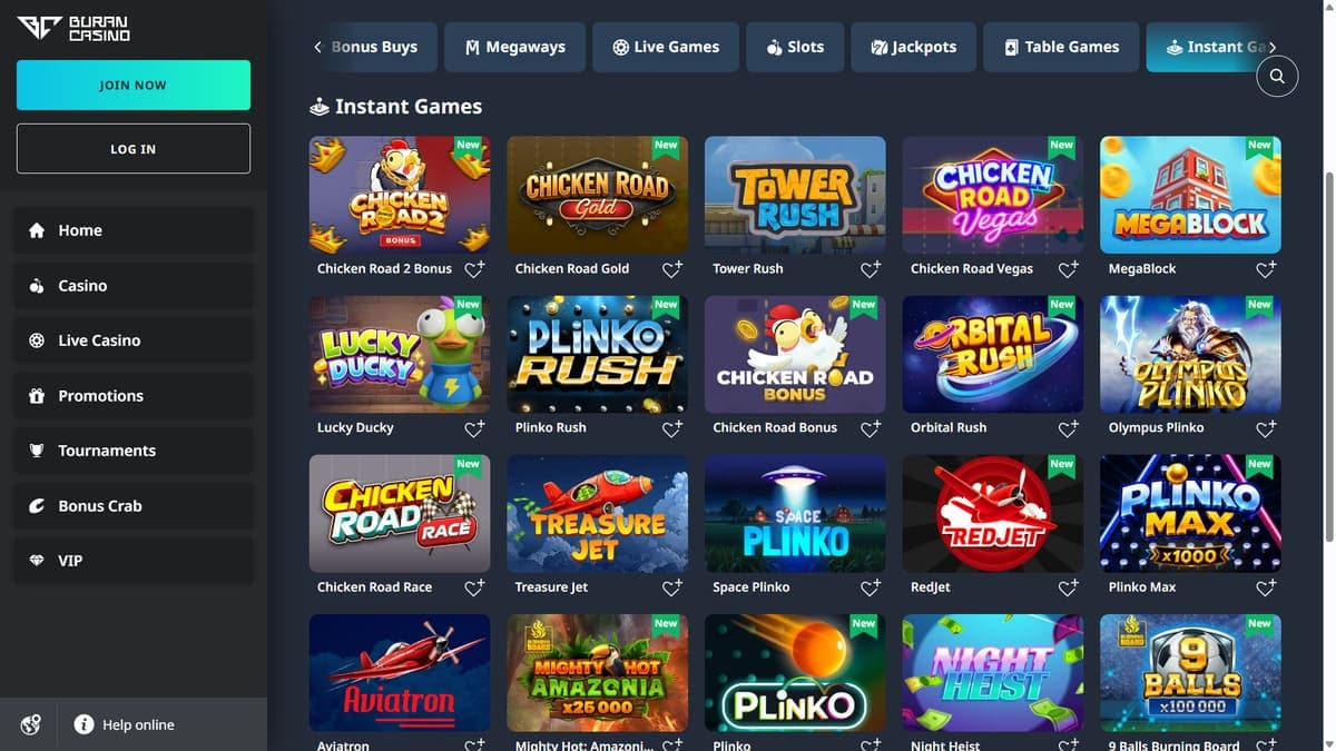 Online games Buran Casino