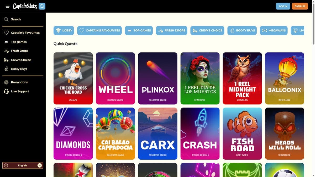 Mini games Captain Slots Casino