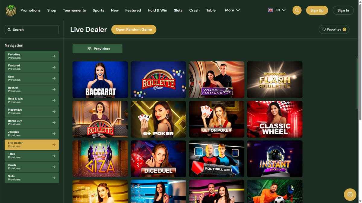 Live CashBox Casino