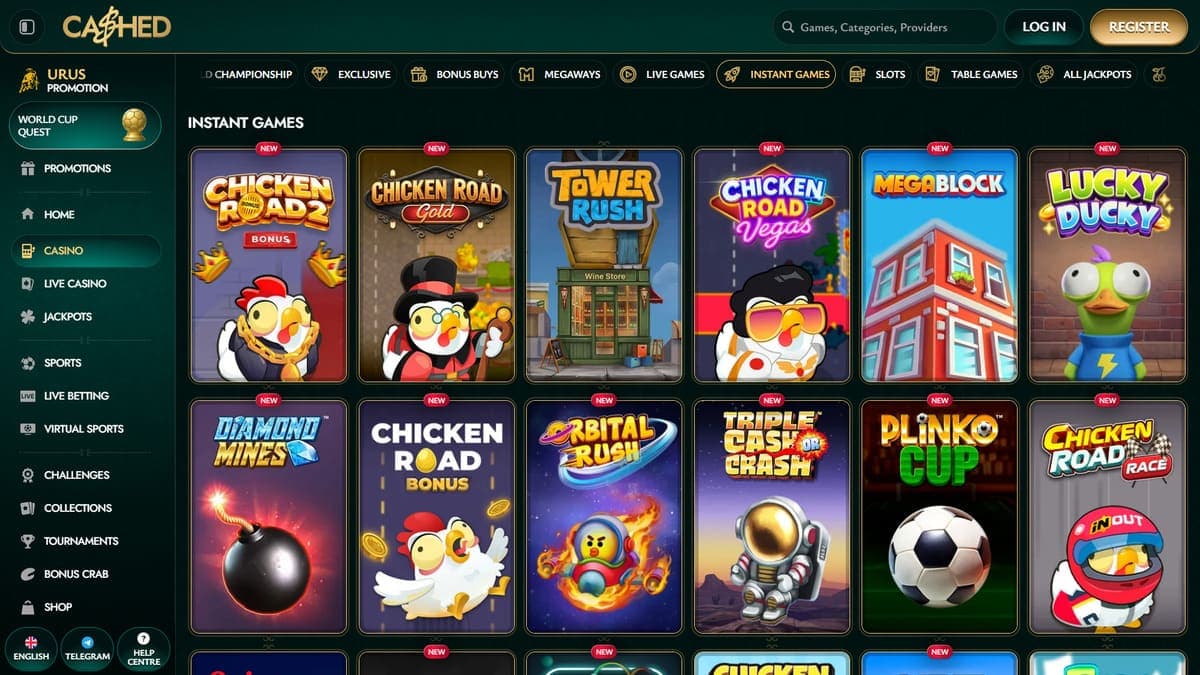 Mini games Cashed Casino