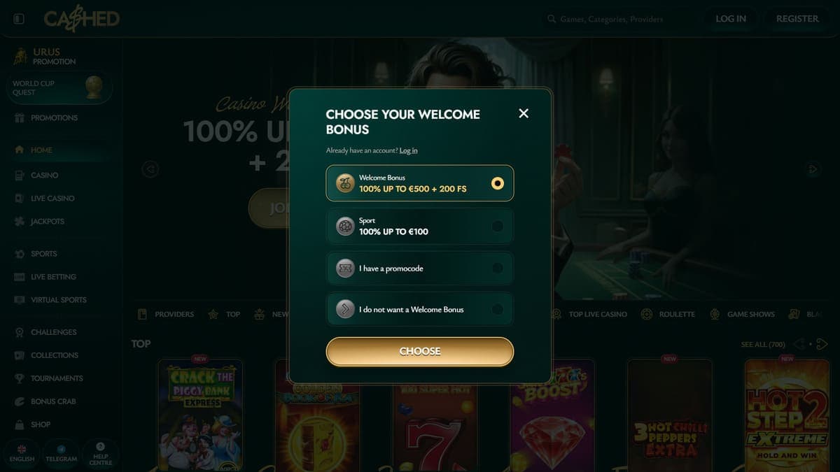 Registration Cashed Casino