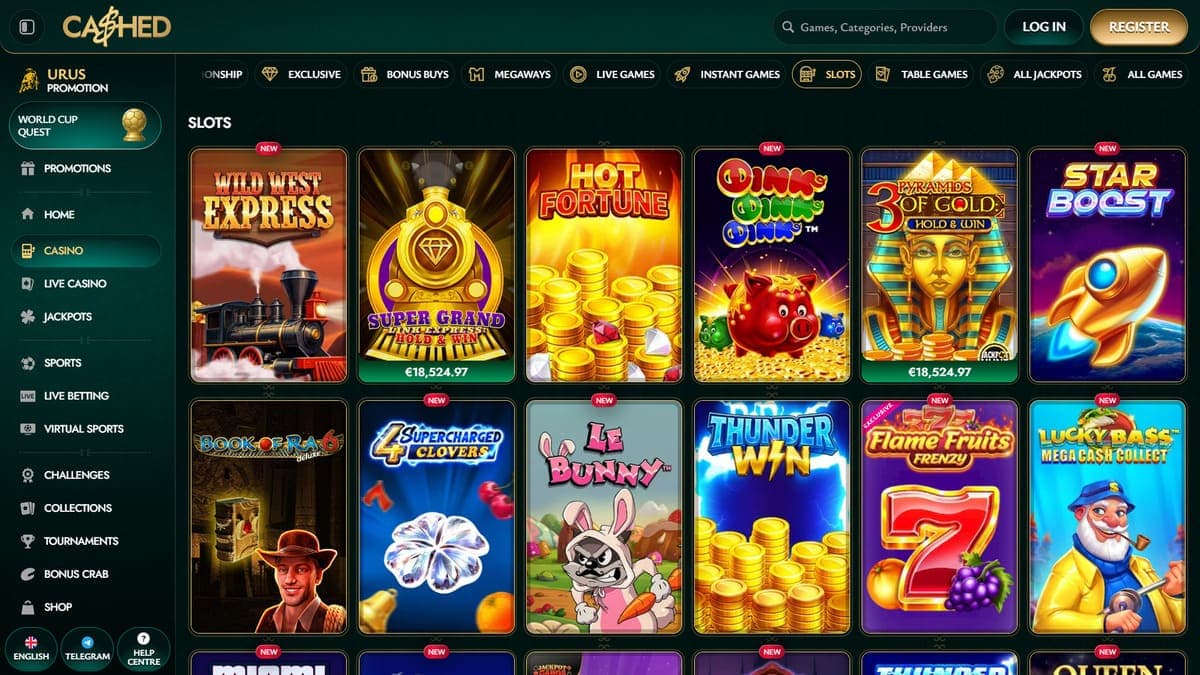 Slot machines Cashed Casino