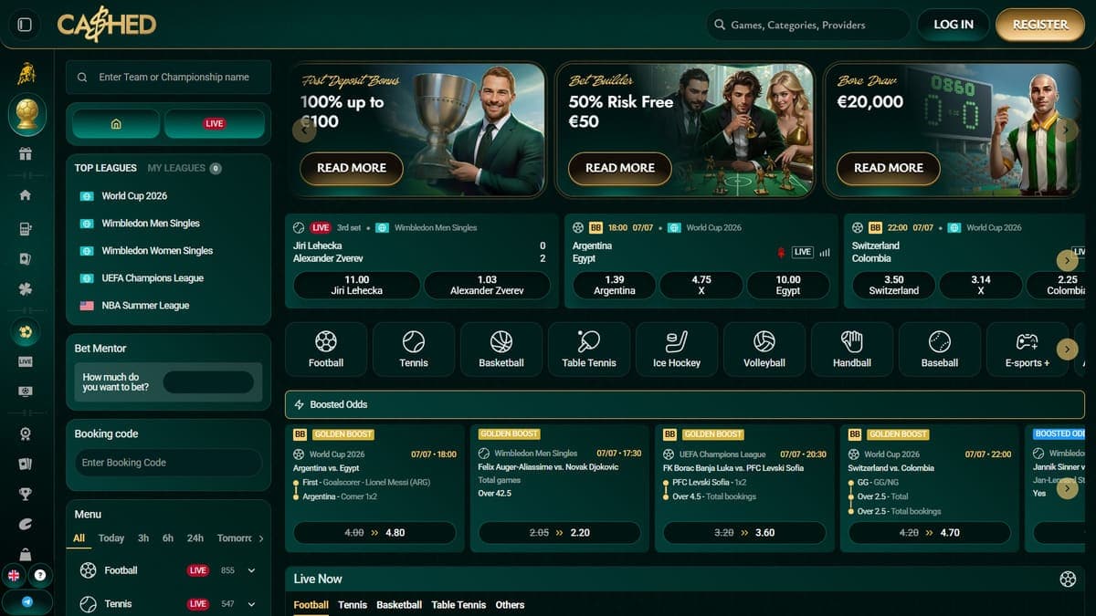 Sports betting Cashed Casino