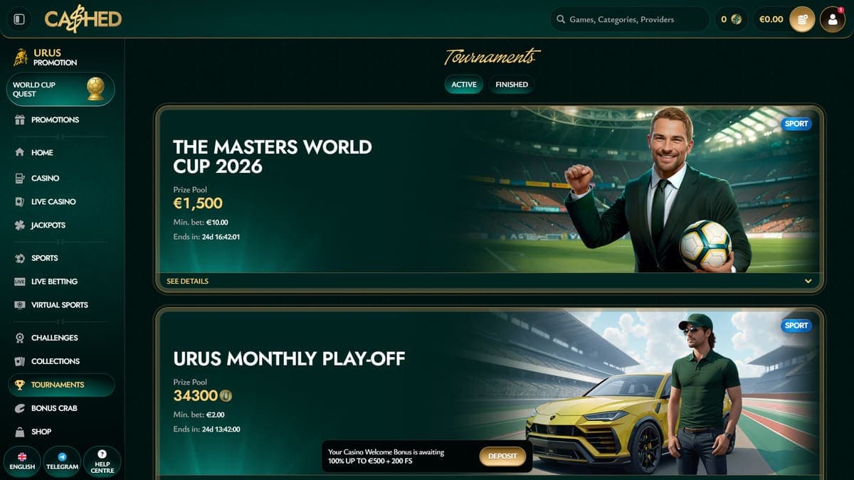 Tournaments Cashed Casino