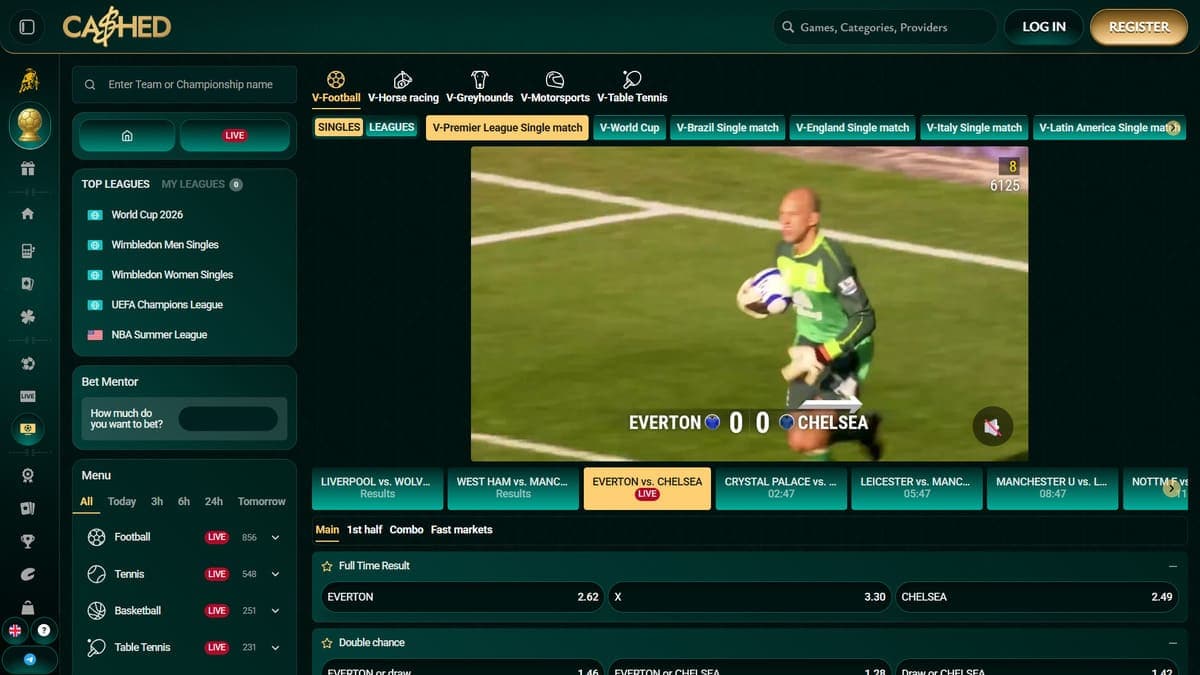 Virtual sports Cashed Casino