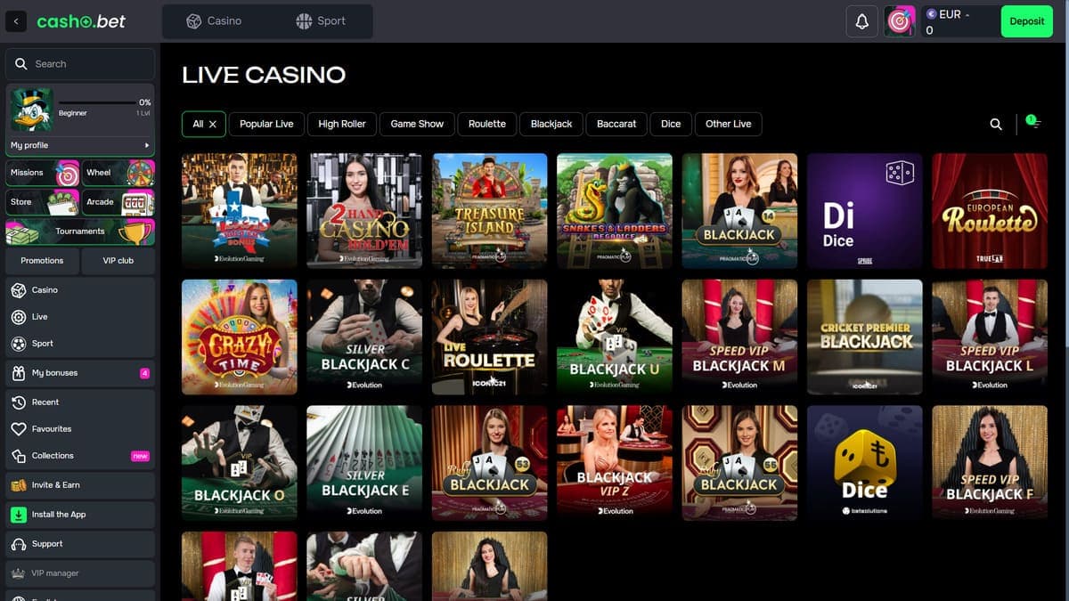 Live Cashobet Casino