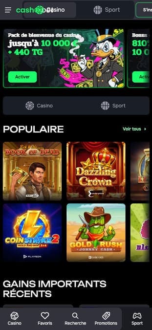 CashobBet Casino Application