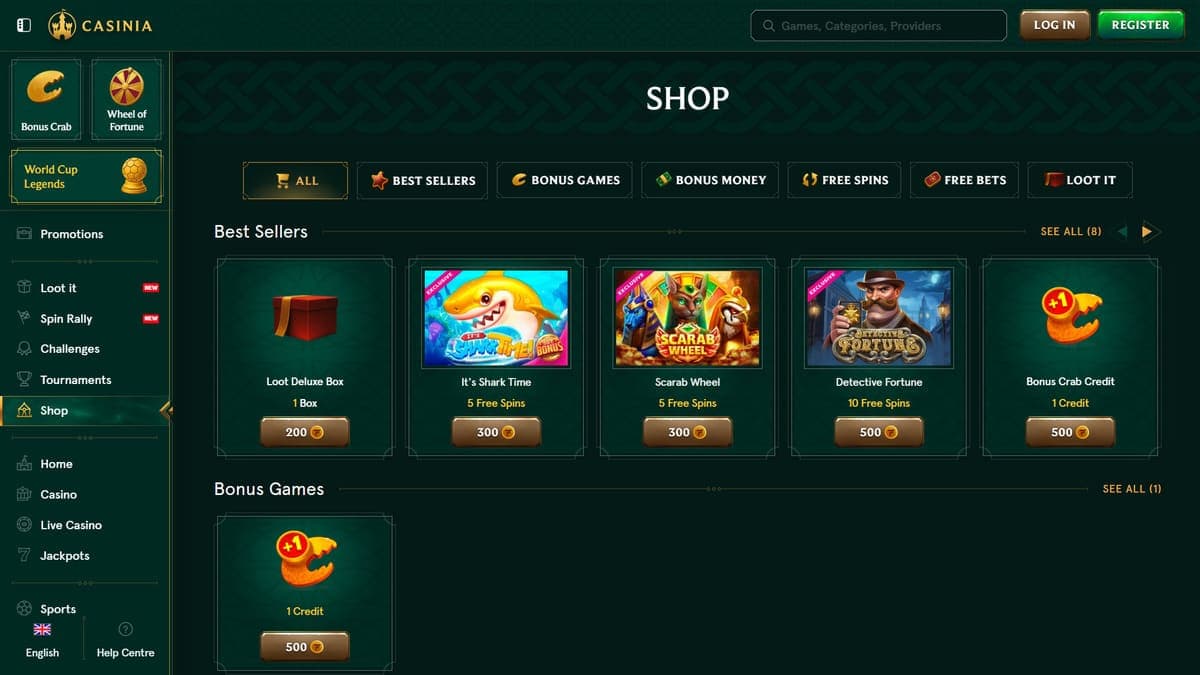Shop Casinia Casino