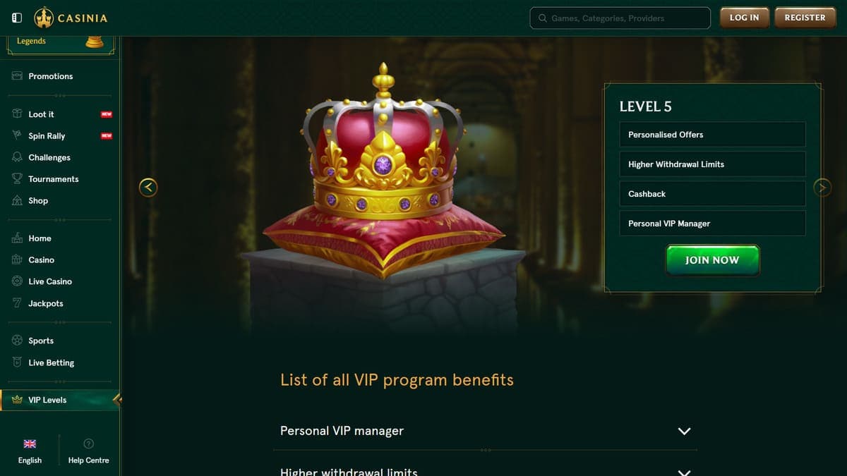 VIP Casinia Casino