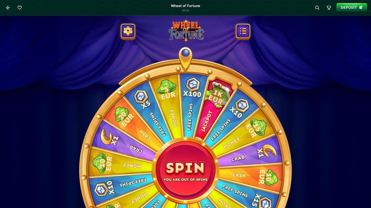 Wheel of fortune Casinia Casino
