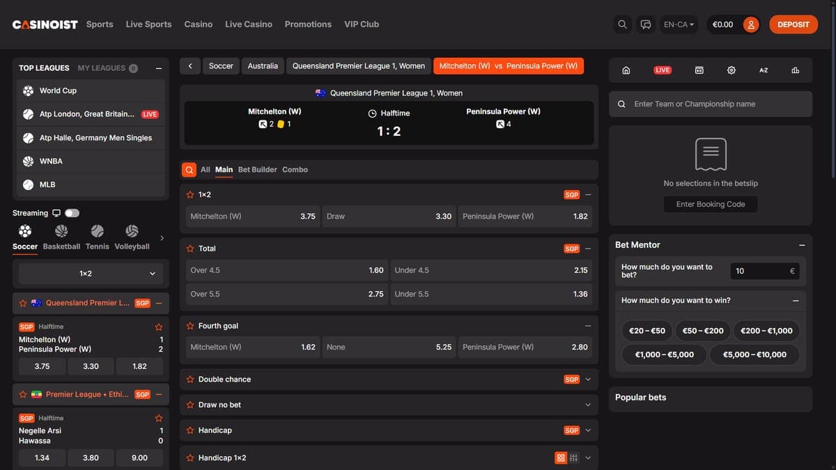 Live betting Casinoist Casino