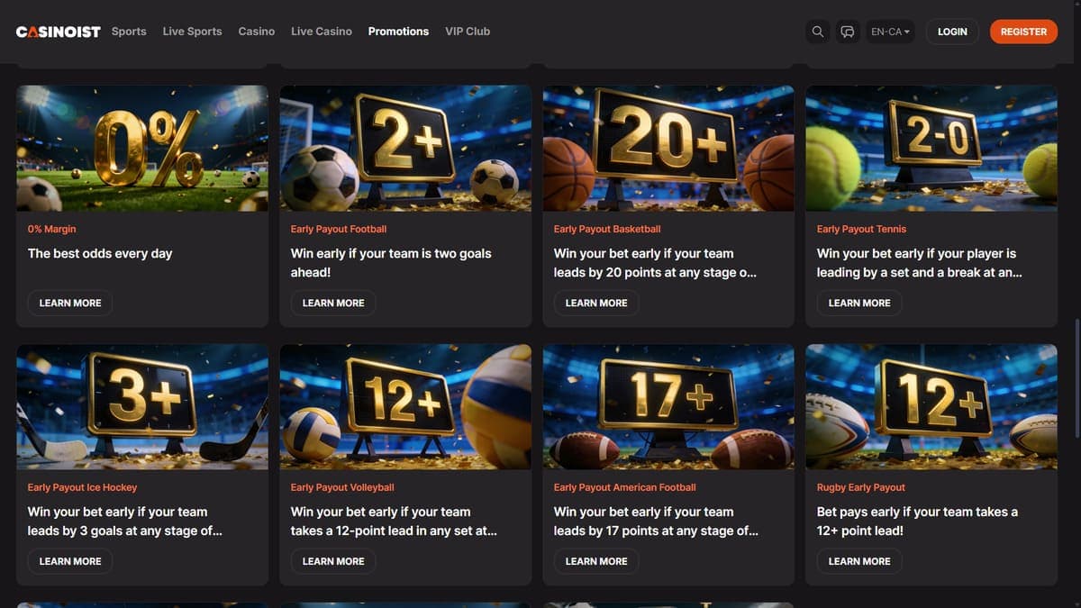 Sports promotions Casinoist Casino