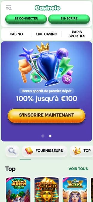Casinolo casino application