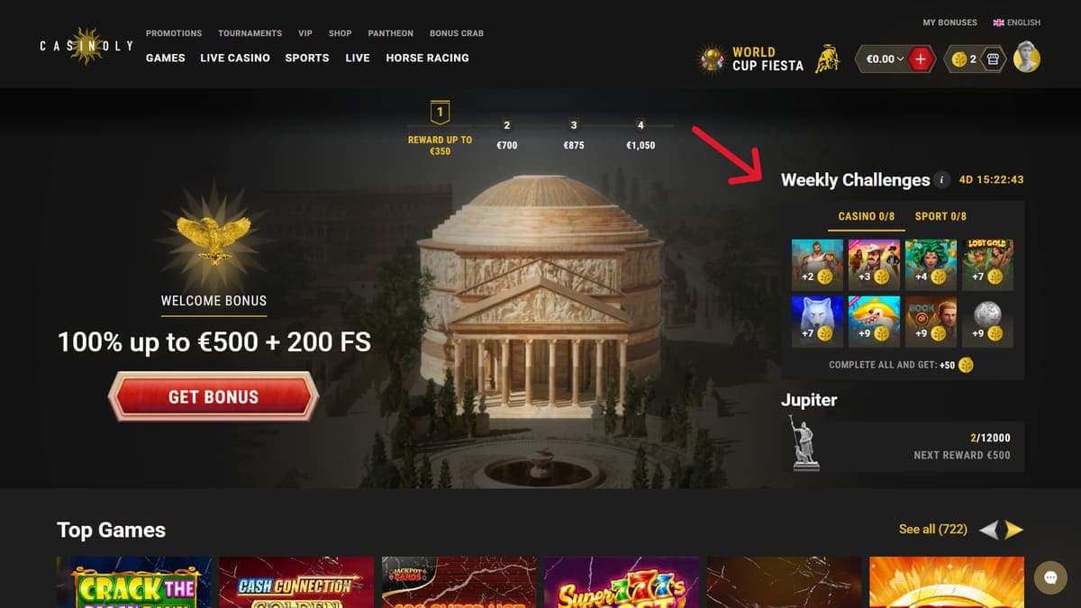 Challenges Casinoly Casino