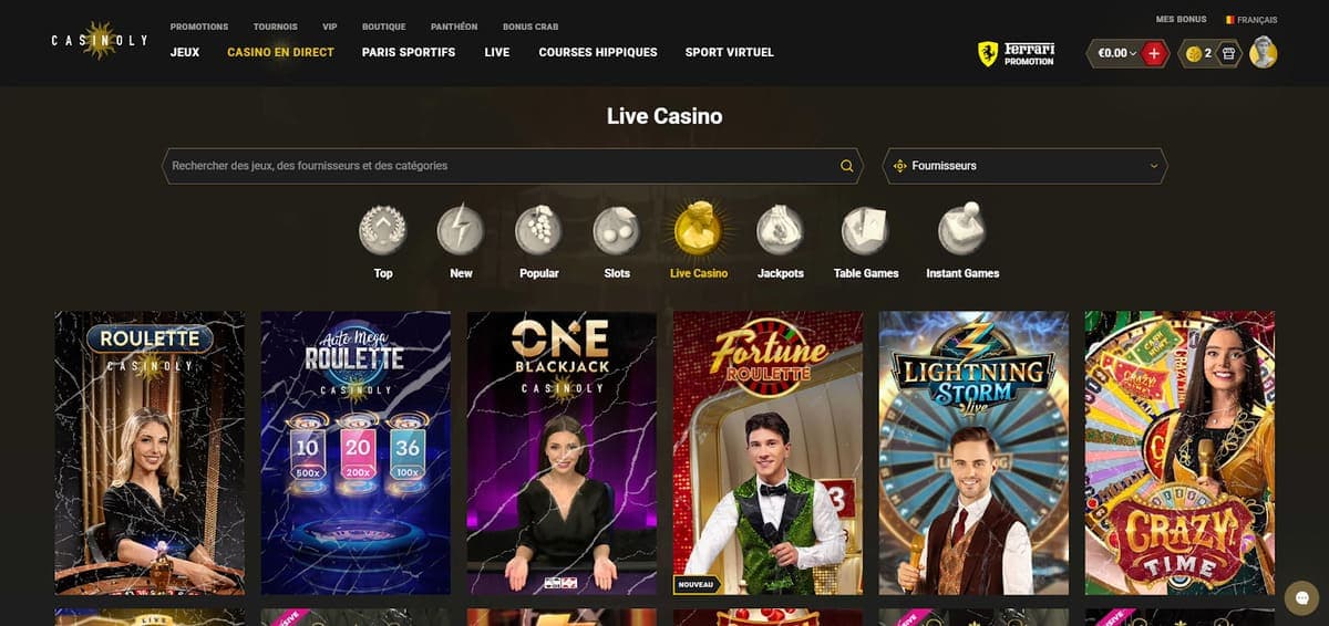 Live Casinoly Casino