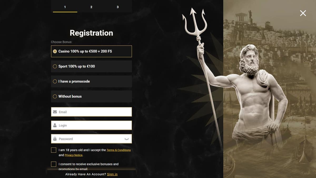 Registration Casinoly Casino