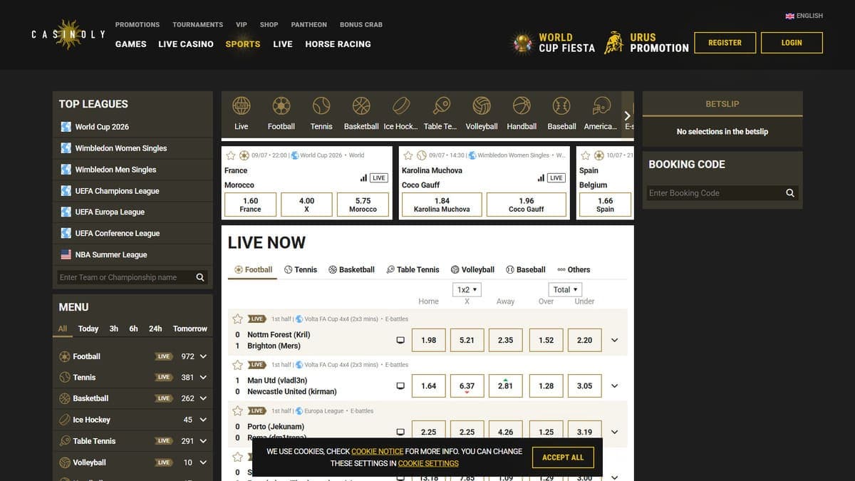 Sports betting Casinoly Casino