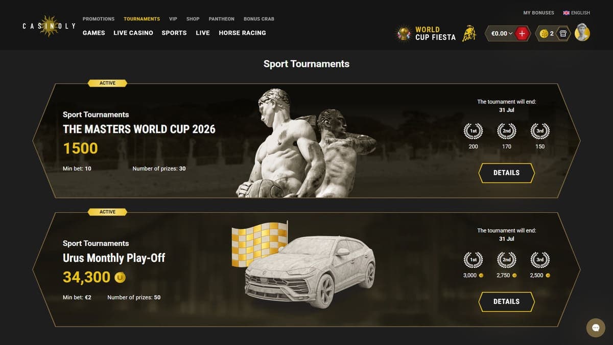 Tournaments Casinoly Casino