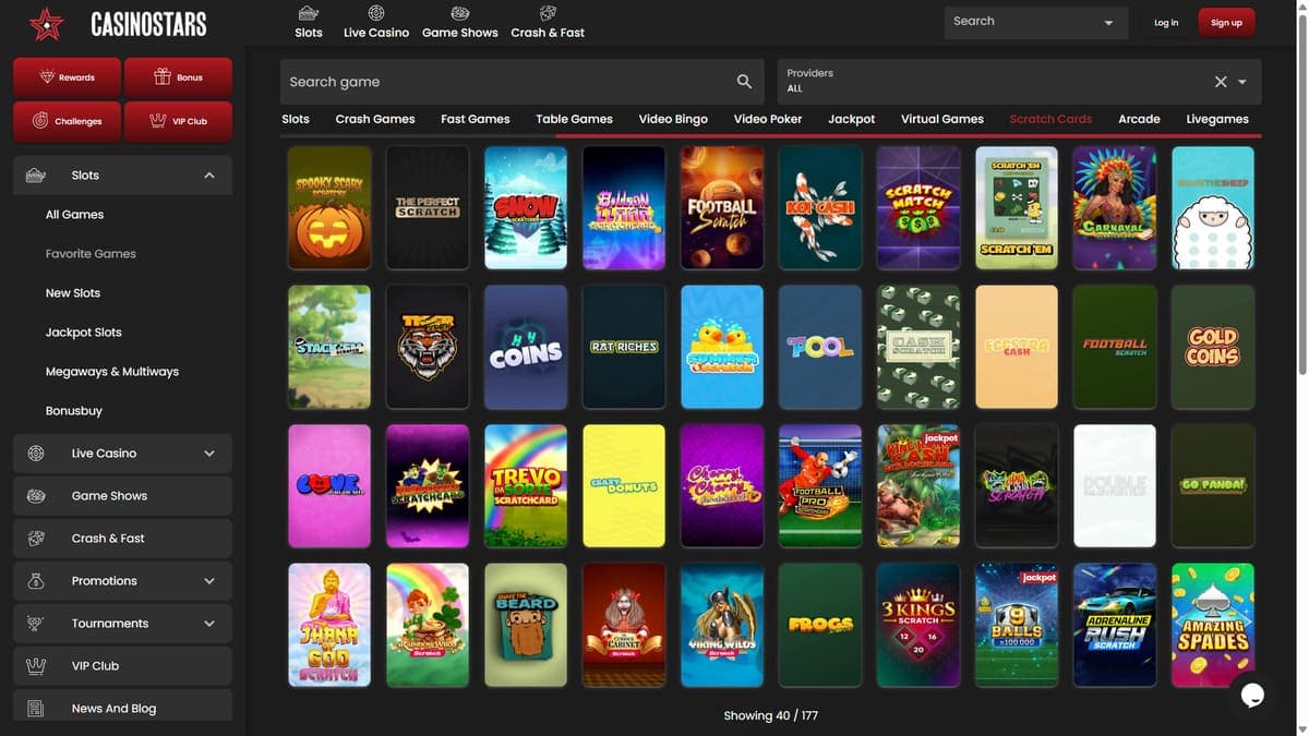 Scratch cards Casinostars Casino
