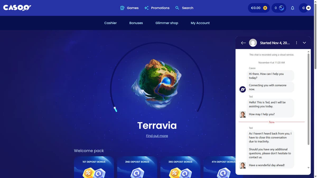 Customer Service Casoo Casino