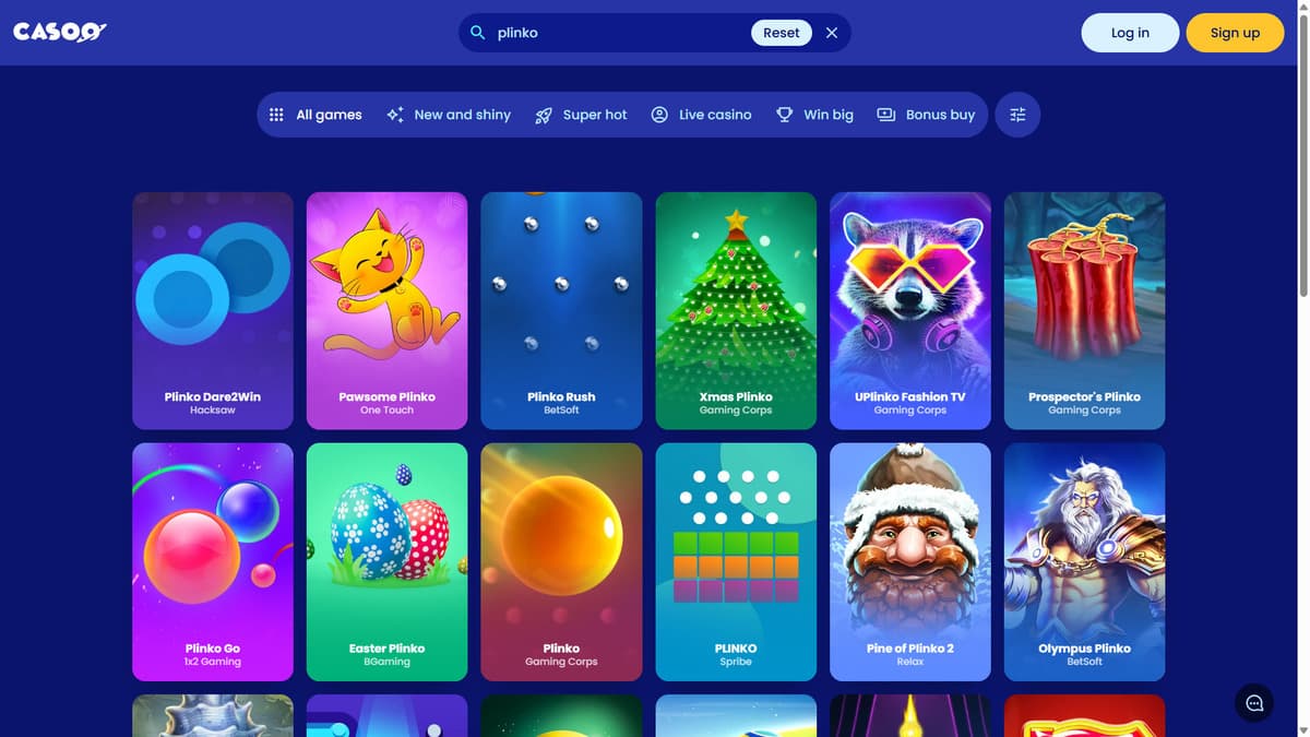 Mini games Casoo Casino