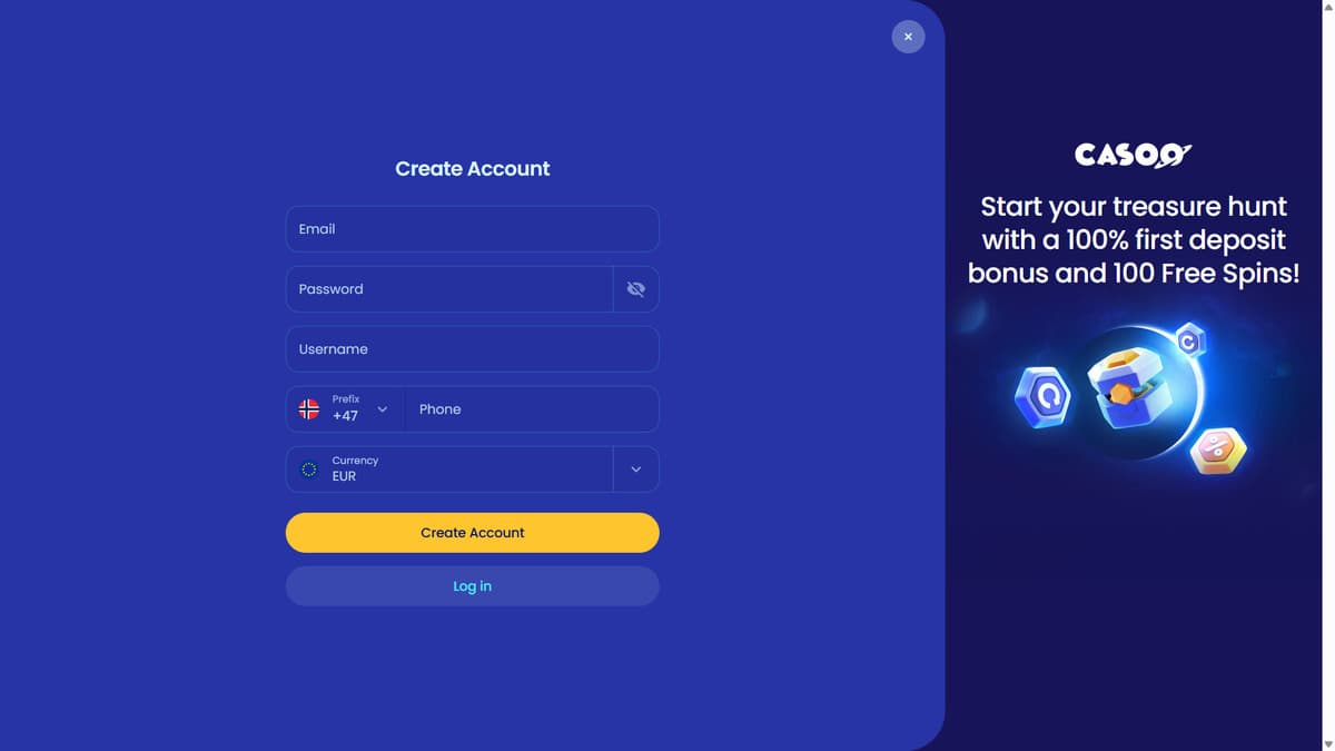 Sign up Casoo Casino