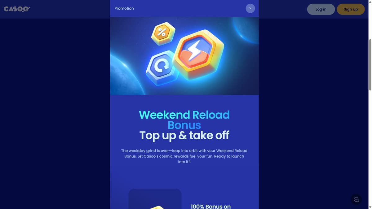 Week end Reload Bonus Casoo Casino