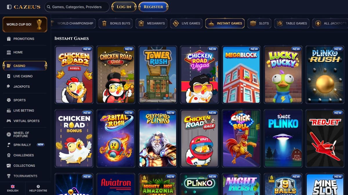 Instant games Cazeus Casino