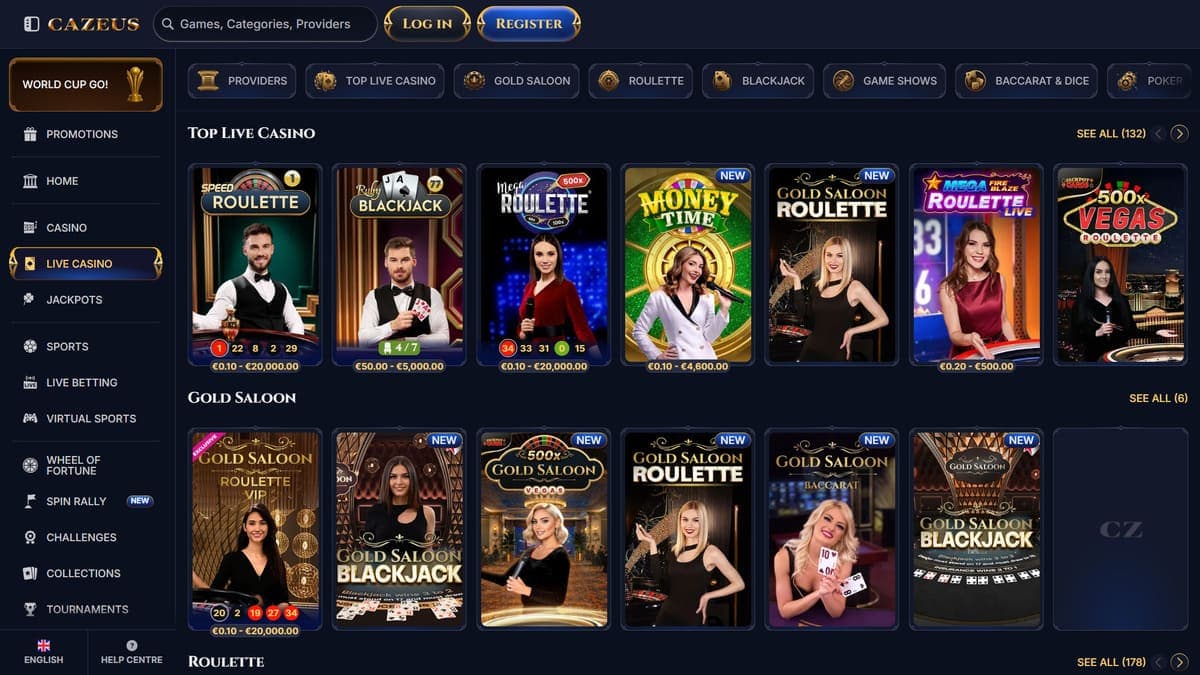 Live Cazeus Casino