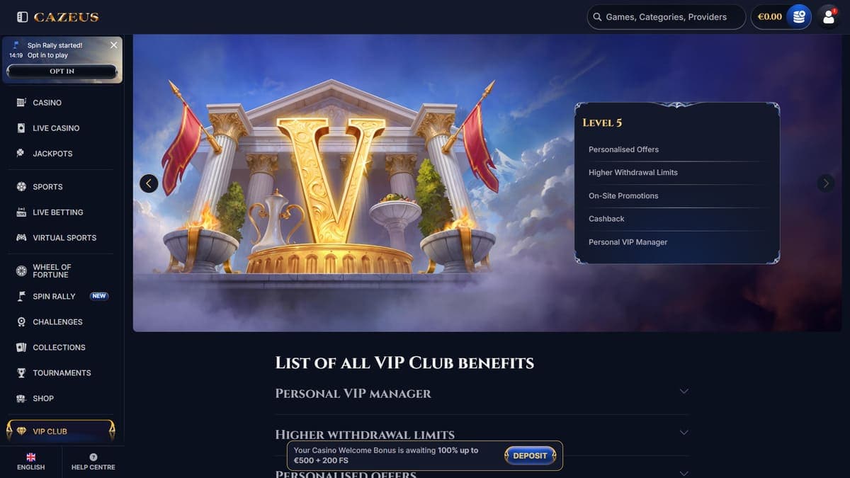 VIP Cazeus Casino
