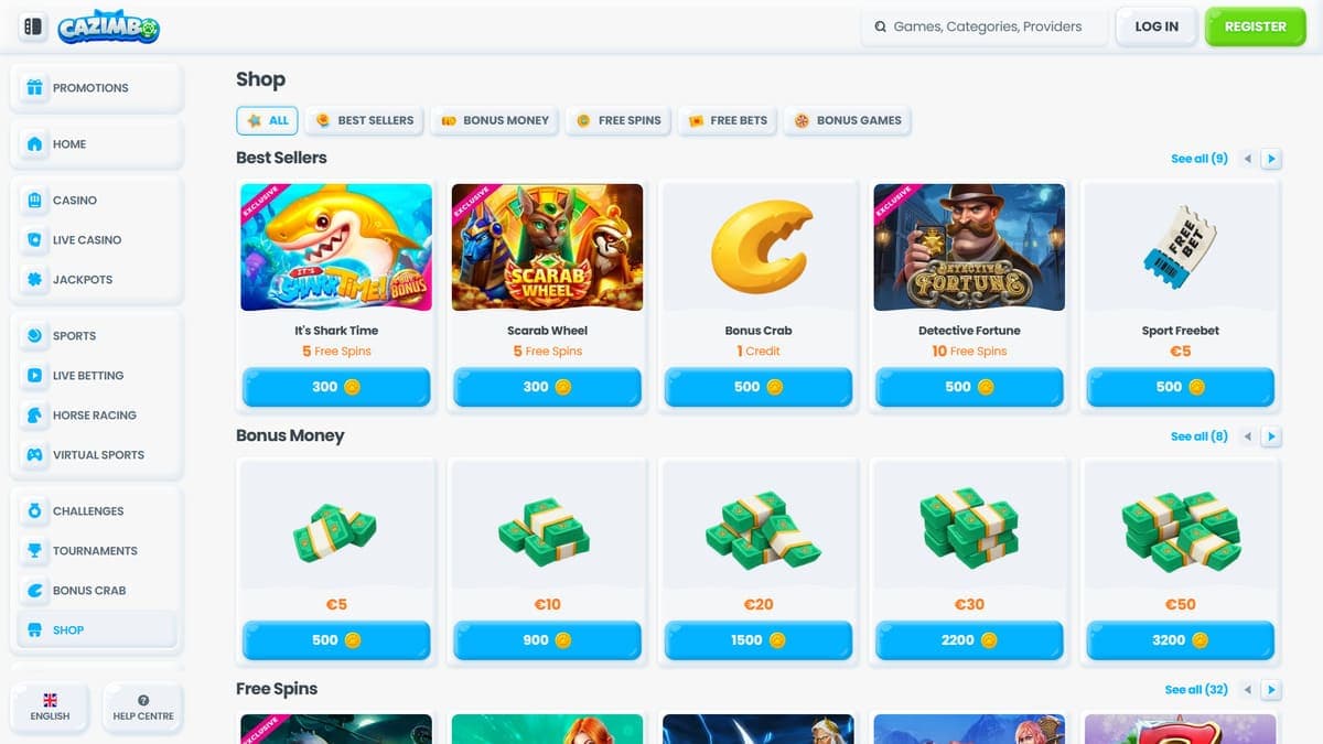 Shop Cazimbo Casino