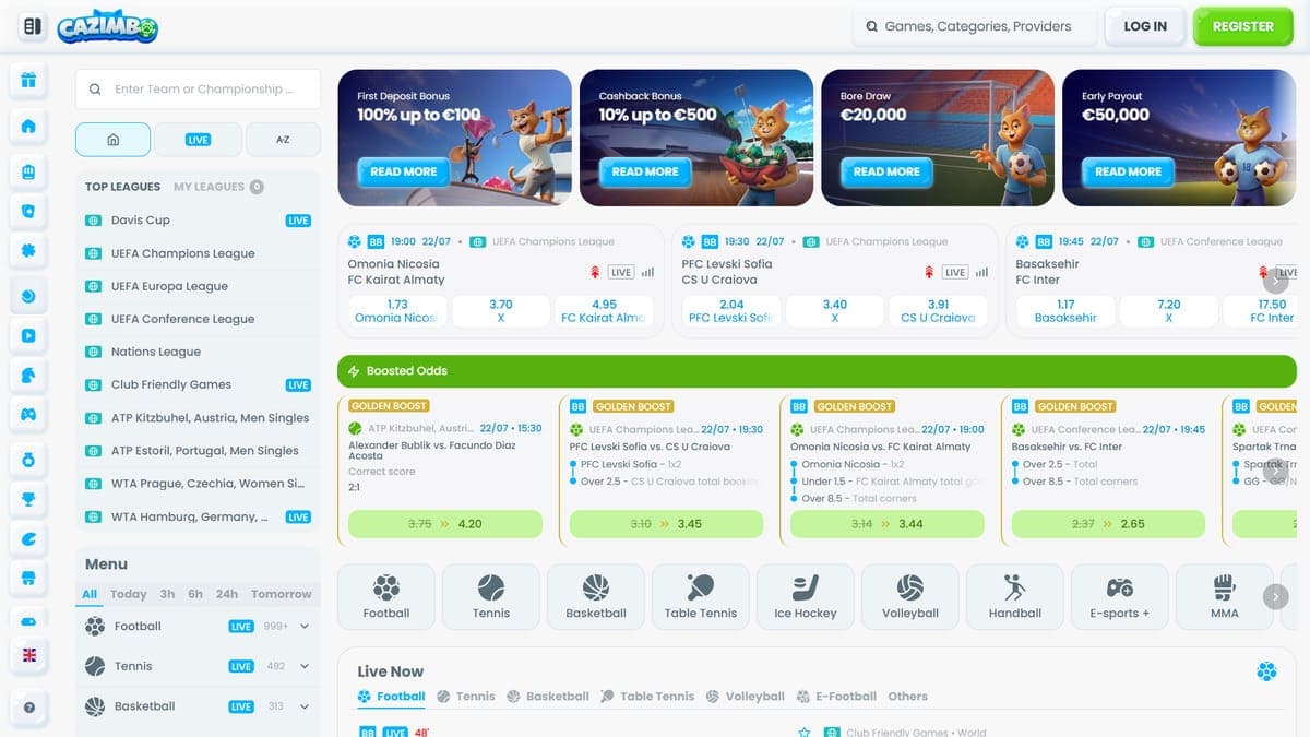 Sports betting Cazimbo Casino