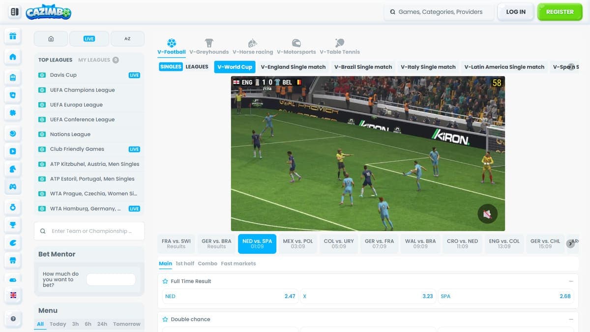 Virtual sports Cazimbo Casino