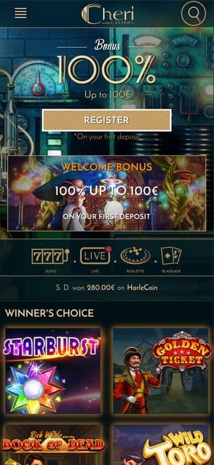 Cheri Casino application