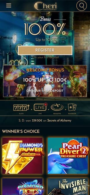 Cheri casino mobile