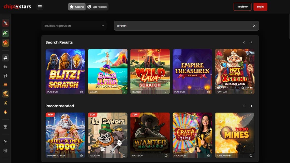 Hidden treasures ChipStars Casino