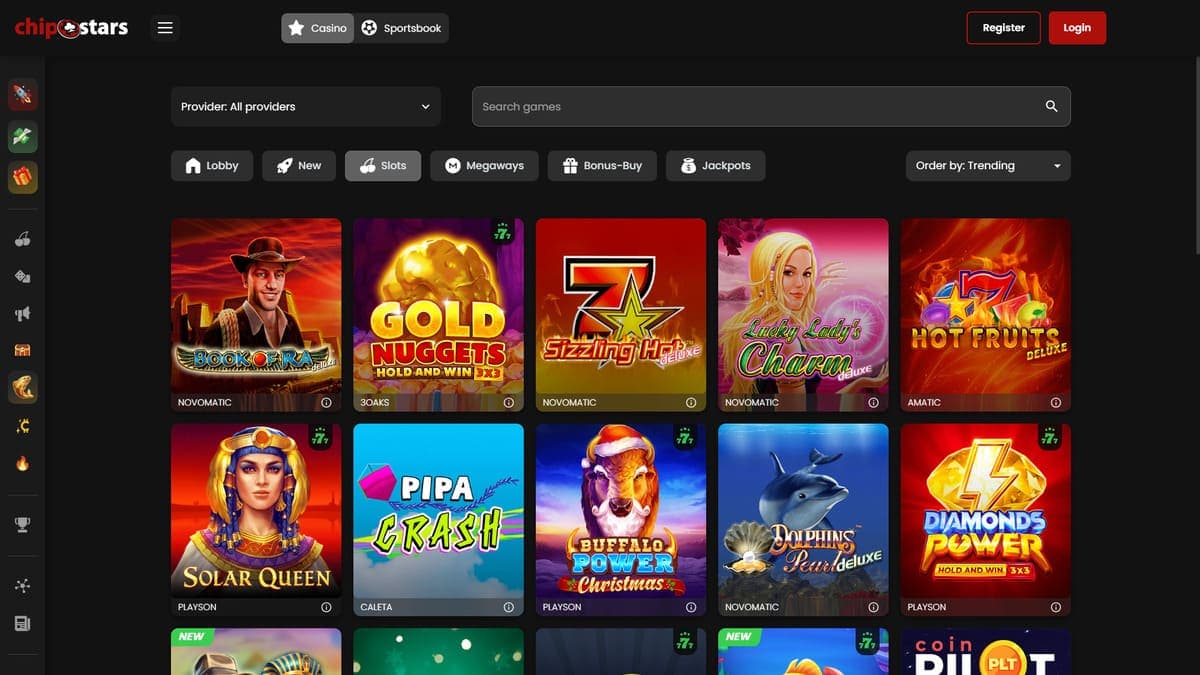 Slot machines ChipStars Casino
