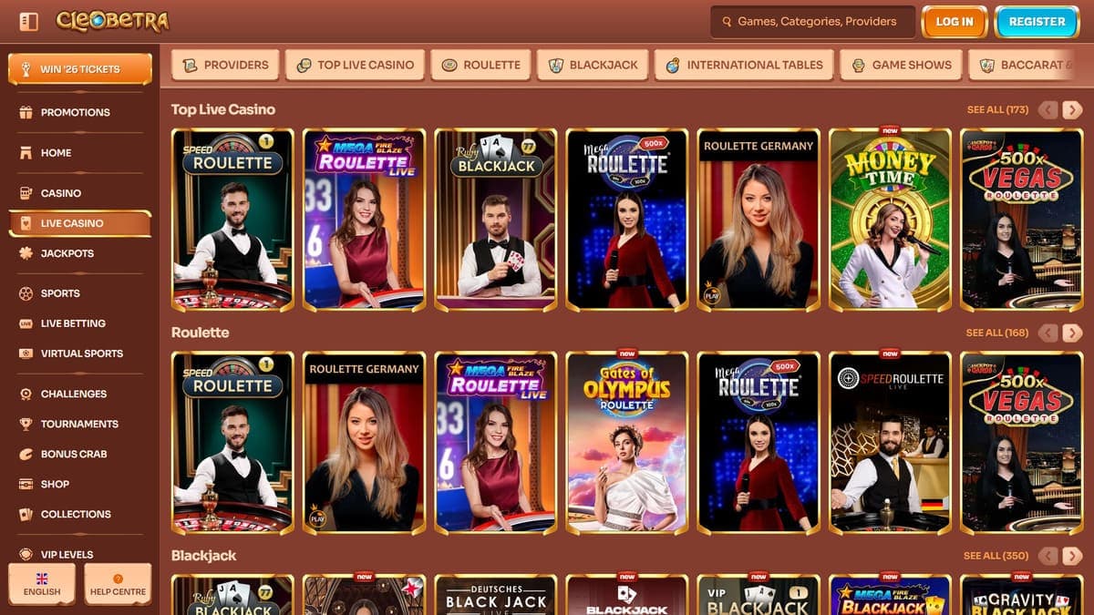 Best live Cleobetra Casino