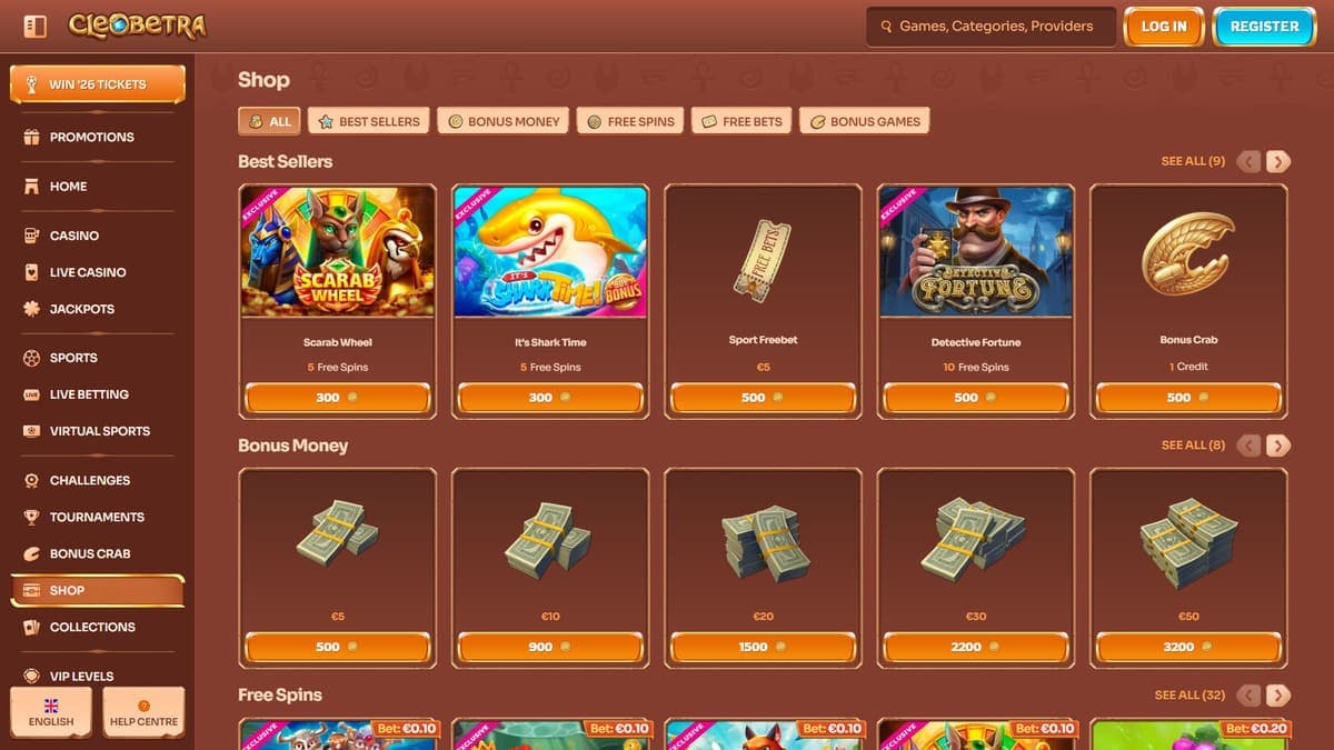 Shop Cleobetra Casino